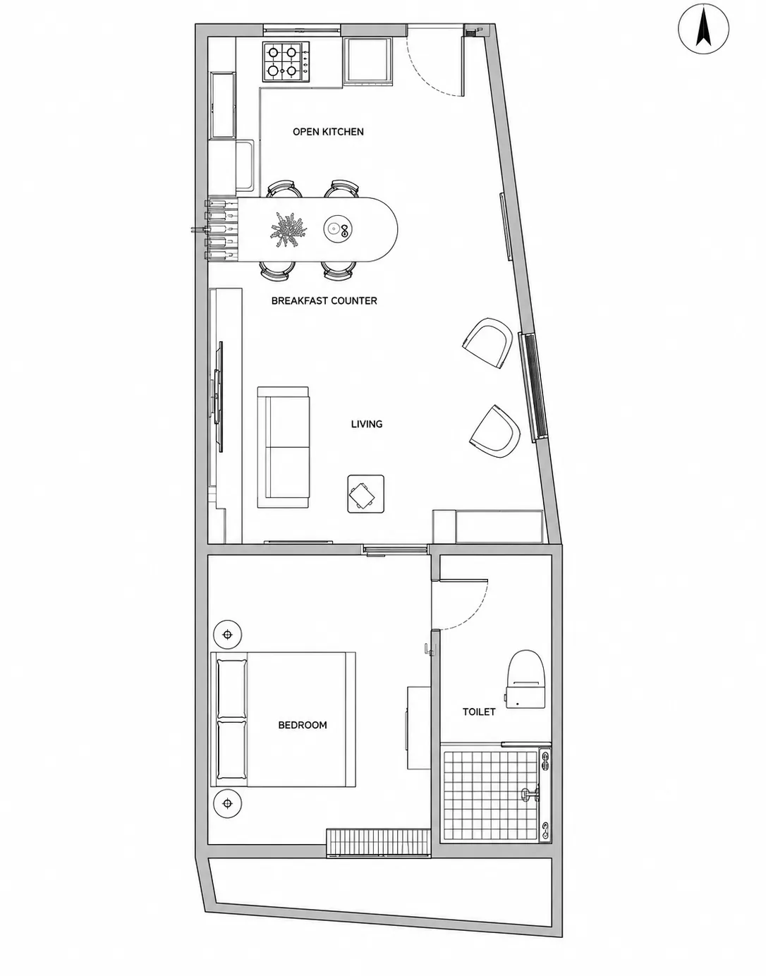 Studio Apartment — floor plan